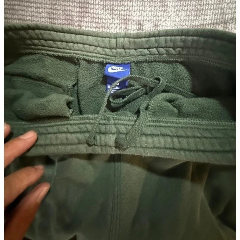 Nike Mens XL Fleece Joggers Sweatpants Forest Green Tapered‎ Cuffed 32X29.